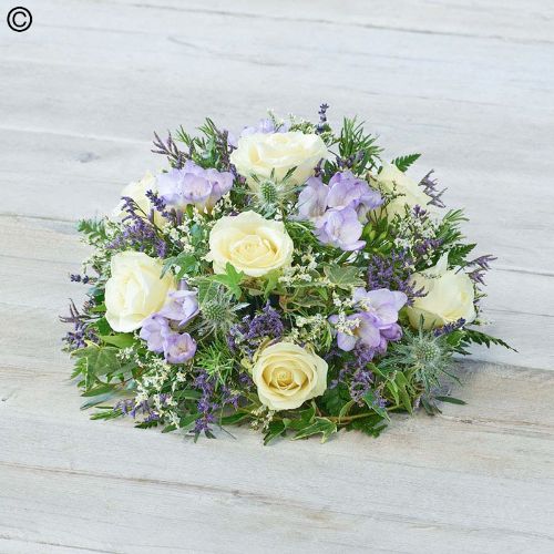 White Rose and Lilac Freesia Posy