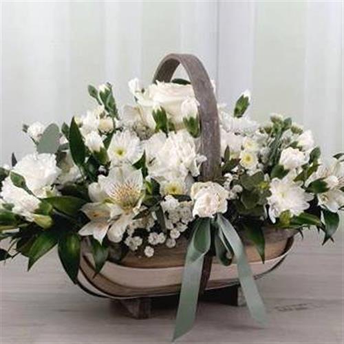 A White Ice Trug  Basket