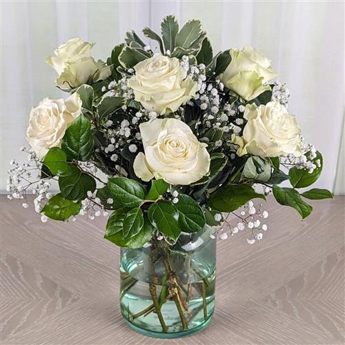 A White Rose Handtied