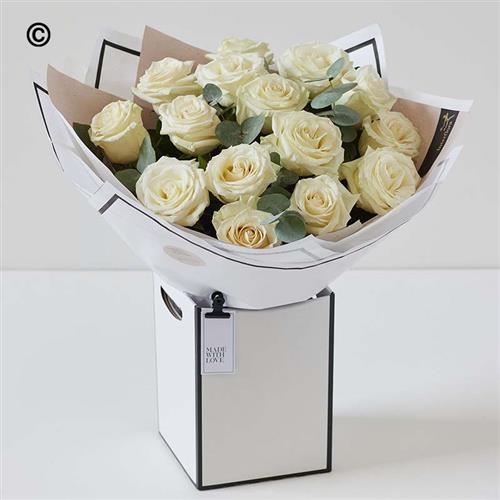 Simply White Rose Bouquet
