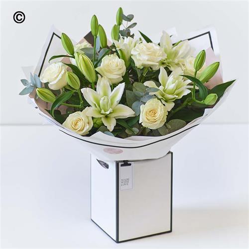 Simply Luxury White Rose &amp; Lily 