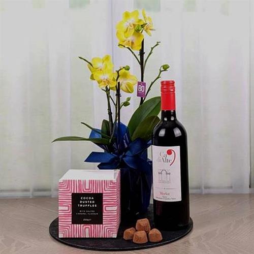Orchid Chocs &amp;  Red Wine