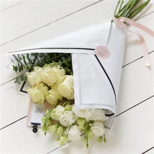 Beautifully Simple White Flower Wrap 
