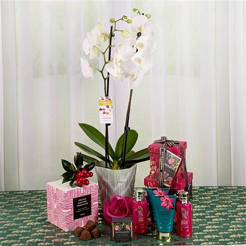 Xmas Orchid Pamper Set &amp; Chocs