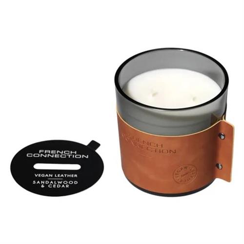 French Connection Leather Candle