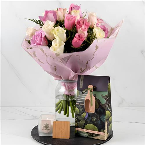  20 Roses Bath Salts &amp; Candle Set