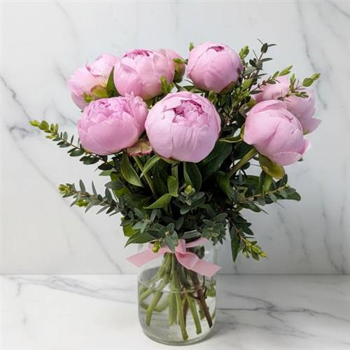 Just Peonies Glass Vase